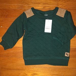 BNWT CARTERS Boys Green Sweater SZ.12MO (678